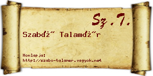 Szabó Talamér névjegykártya